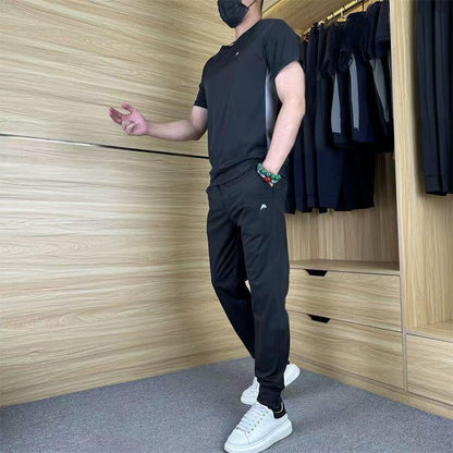 🌴  Καλοκαίρι Special  ❄️ Καλοκαίρι Casual Sports Short Sleeve Suit (σετ 2 τεμαχίων)