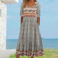 🌸 Γυναικείο κομψό φόρεμα με boho print