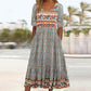 🌸 Γυναικείο κομψό φόρεμα με boho print