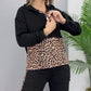 Leopard Print Casual Patchwork Sweatshirt Two Piece Set