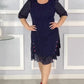 👗【M-4XL】Κομψό φόρεμα με μισό μανίκι και πουά σχέδιο