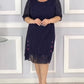 👗【M-4XL】Κομψό φόρεμα με μισό μανίκι και πουά σχέδιο